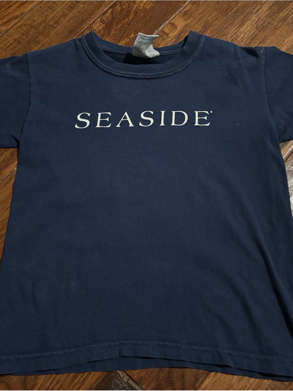Seaside XS Navy Blue Kids Youth Girls Boys Shirt Comfort Colors Tee